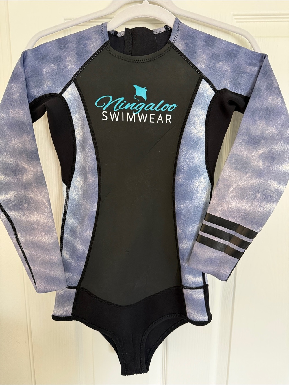 Ningaloo Swimwear spring suit freediving tiger shark print AU 10